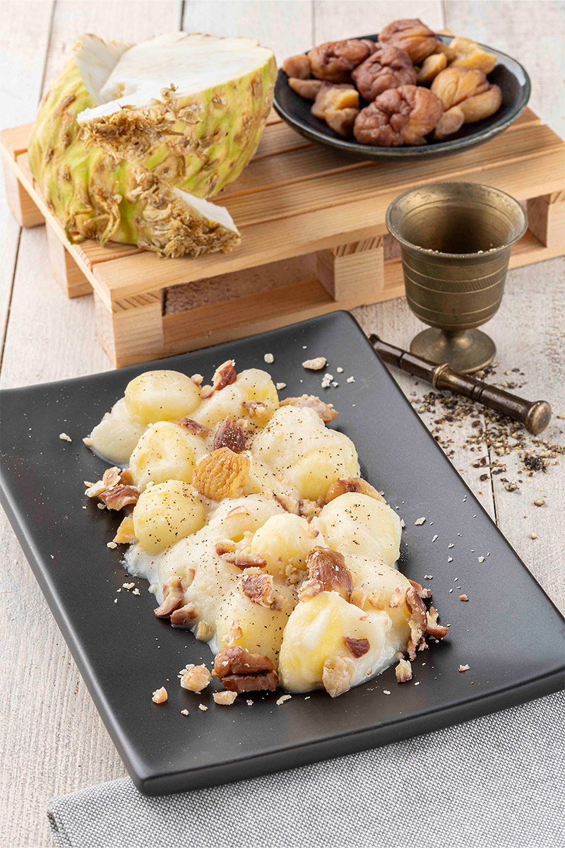 gnocchi gluten free con crema di sedano rapa